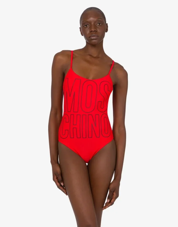 Printed lycra one-piece swimsuit