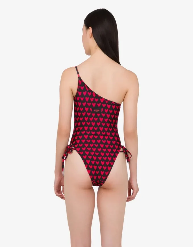 Printed lycra one-piece swimsuit