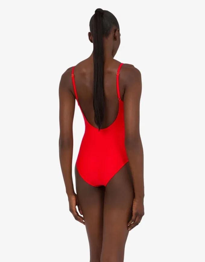 Printed lycra one-piece swimsuit