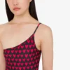 Printed lycra one-piece swimsuit