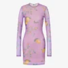 Printed mesh dress