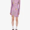 Printed mesh dress