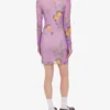 Printed mesh dress