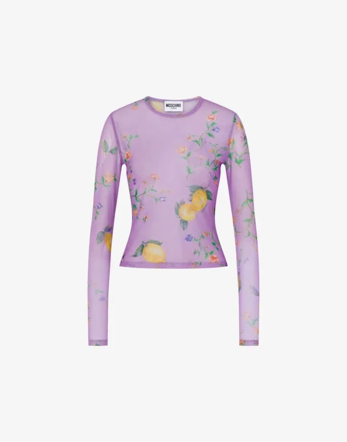 Printed mesh T-shirt