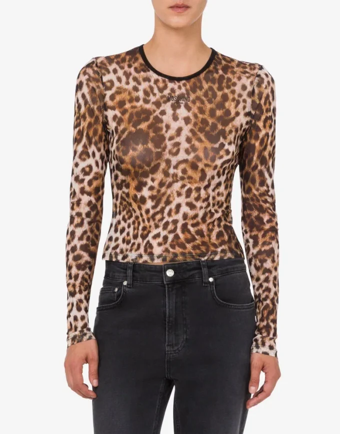 Printed mesh T-shirt