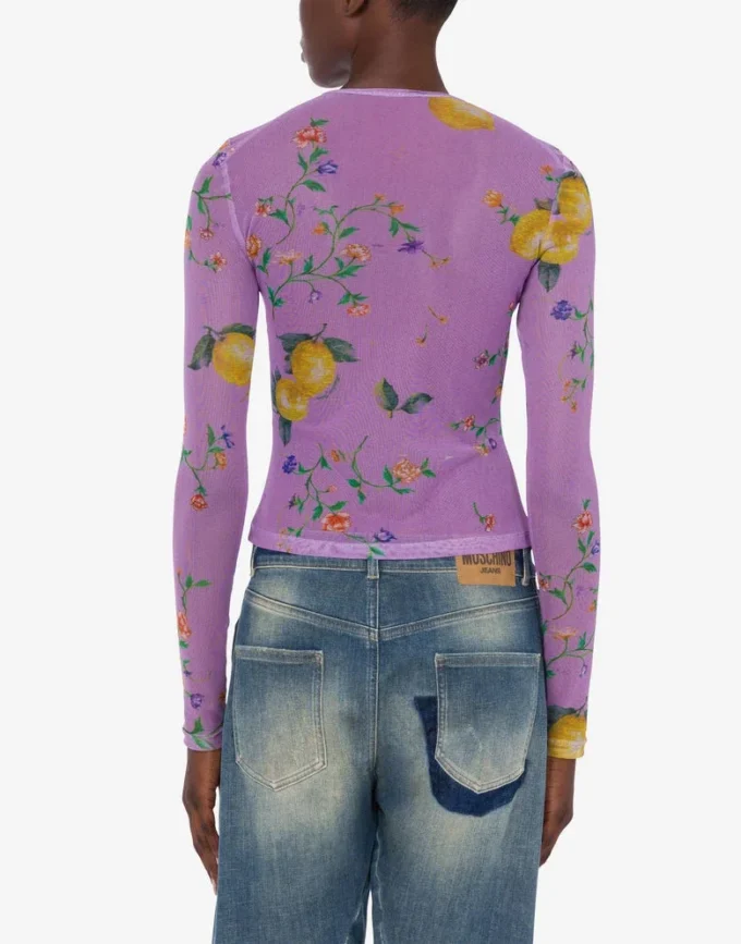Printed mesh T-shirt