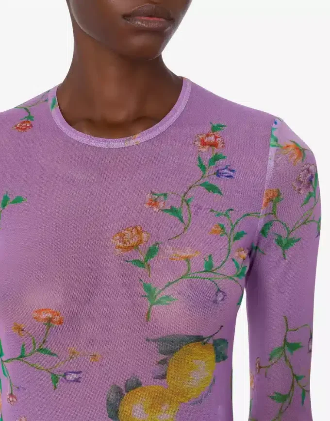 Printed mesh T-shirt