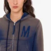 Printed organic cotton crop sweatshirt