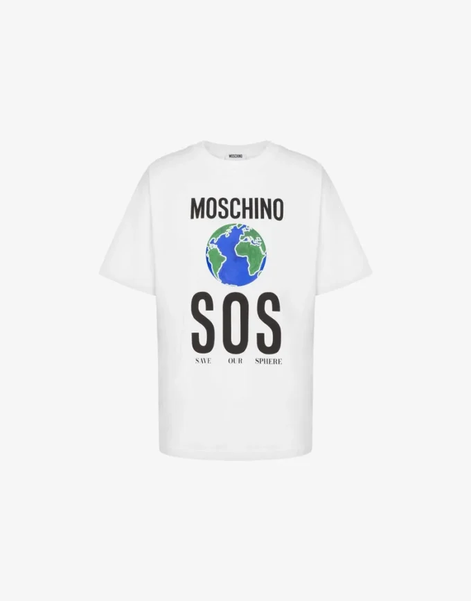 Printed organic cotton jersey T-shirt