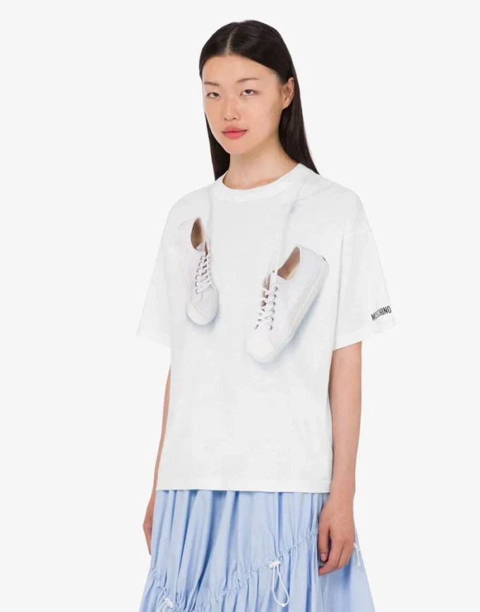 Printed organic cotton jersey T-shirt