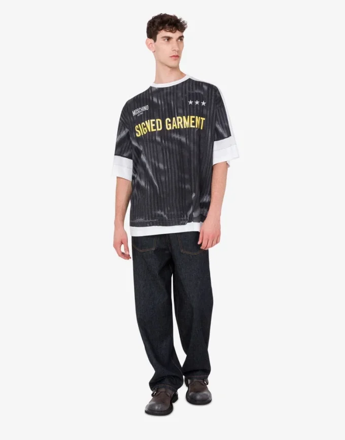 Printed organic cotton jersey T-shirt