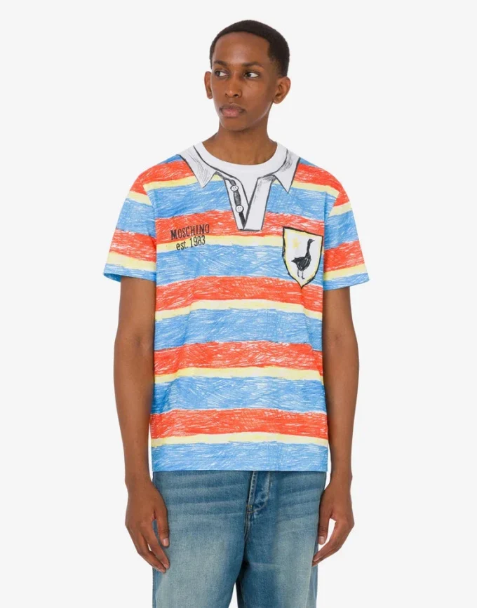 Printed organic cotton jersey T-shirt