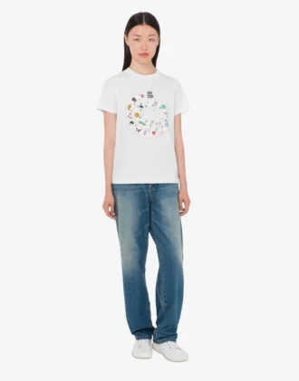 Printed organic cotton jersey T-shirt