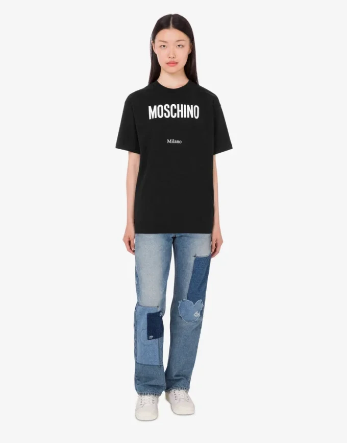 Printed organic cotton jersey T-shirt