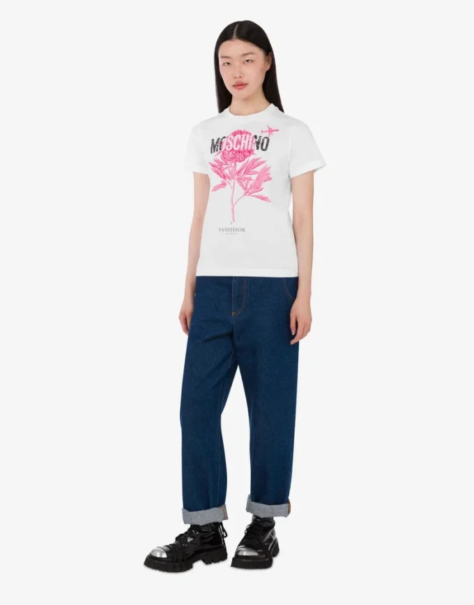 Printed organic cotton jersey T-shirt