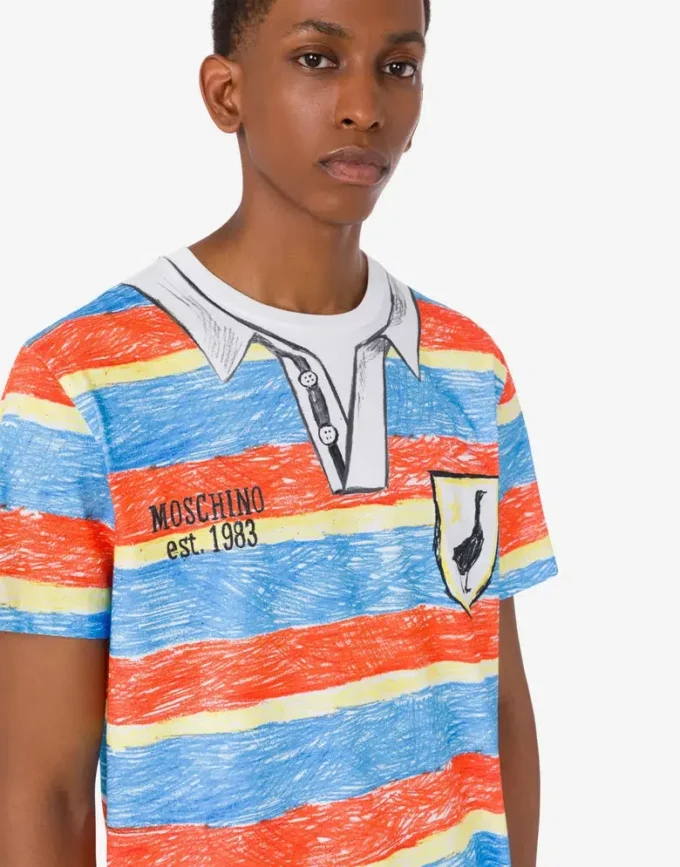 Printed organic cotton jersey T-shirt