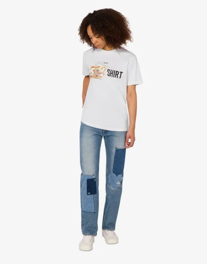 Printed organic cotton jersey T-shirt
