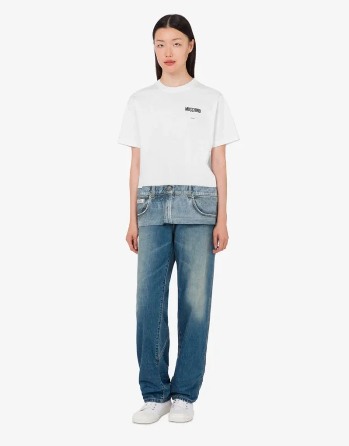 Printed organic cotton jersey T-shirt