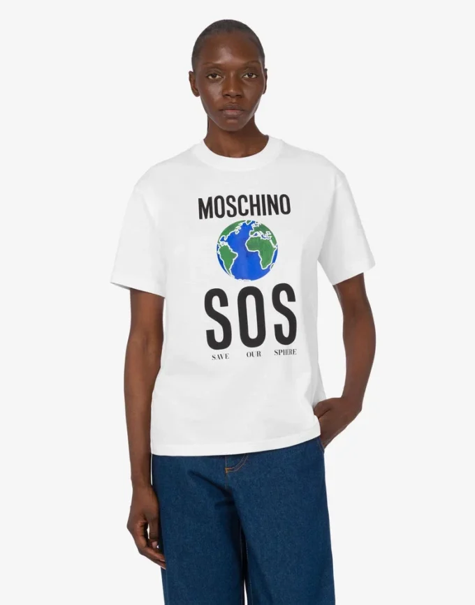 Printed organic cotton jersey T-shirt