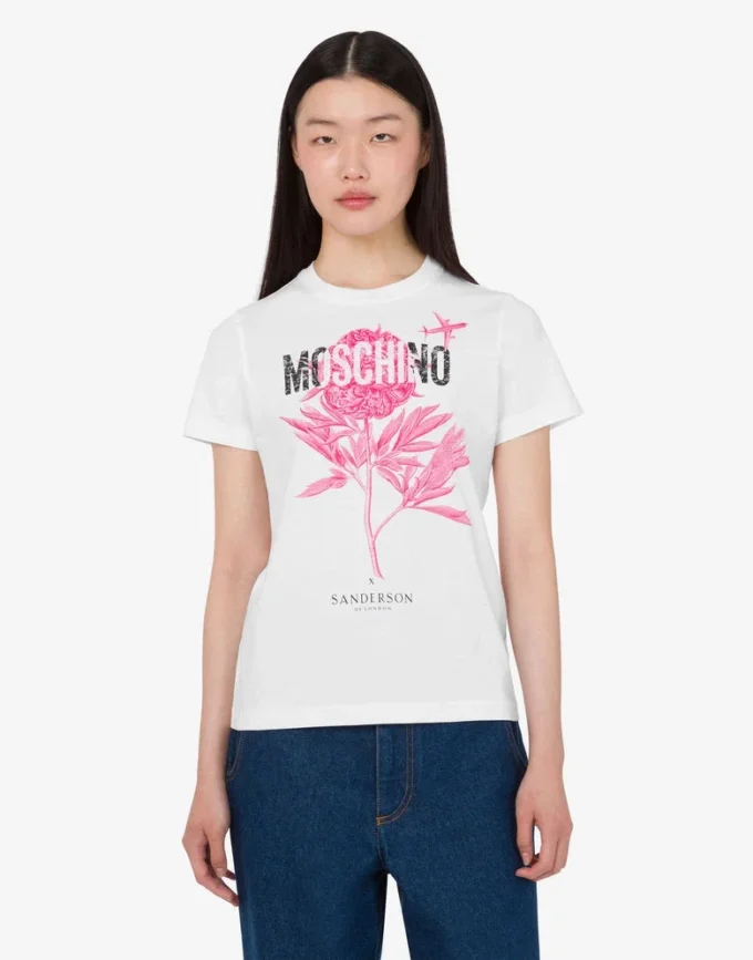Printed organic cotton jersey T-shirt