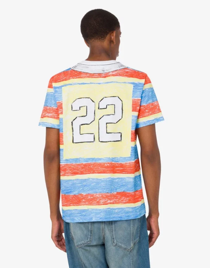 Printed organic cotton jersey T-shirt