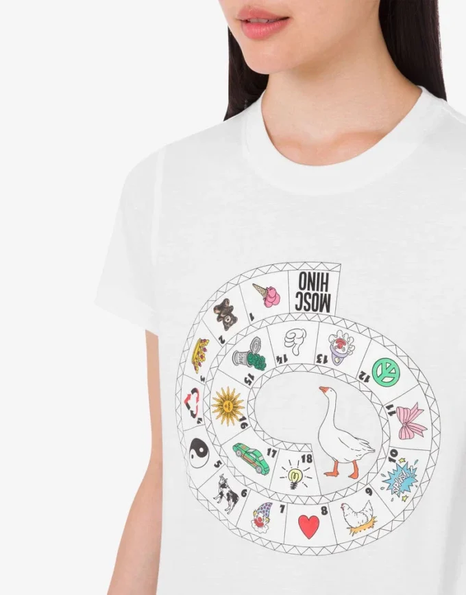 Printed organic cotton jersey T-shirt