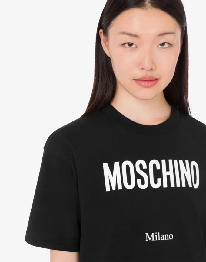Printed organic cotton jersey T-shirt