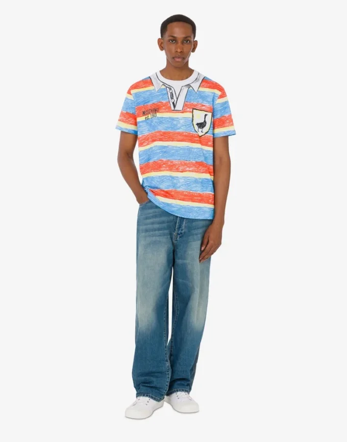 Printed organic cotton jersey T-shirt