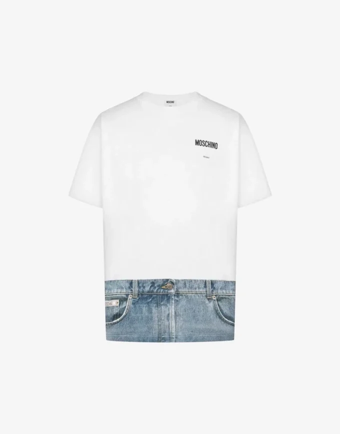 Printed organic cotton jersey T-shirt