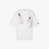 Printed organic cotton jersey T-shirt