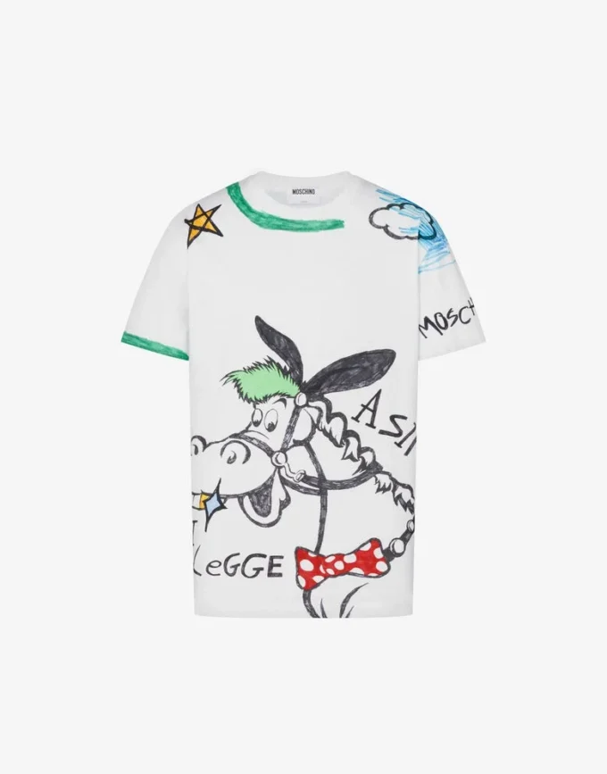 Printed organic cotton jersey T-shirt