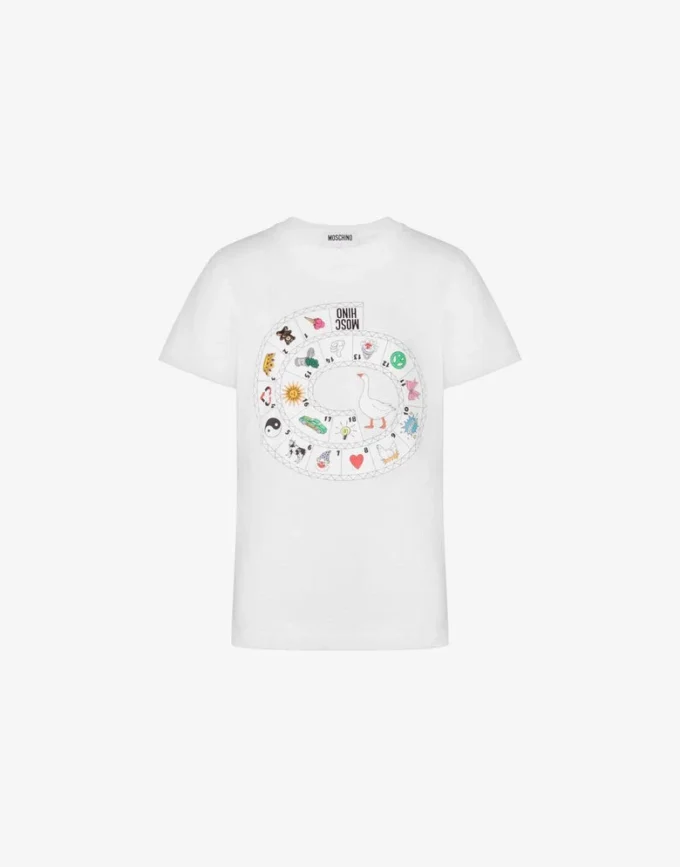 Printed organic cotton jersey T-shirt