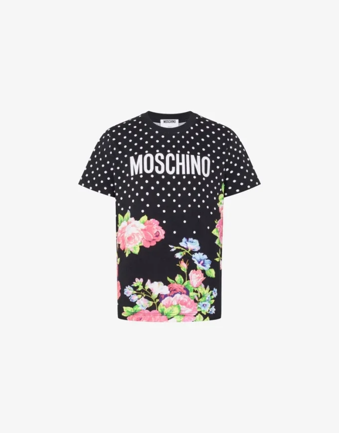 Printed organic cotton jersey T-shirt