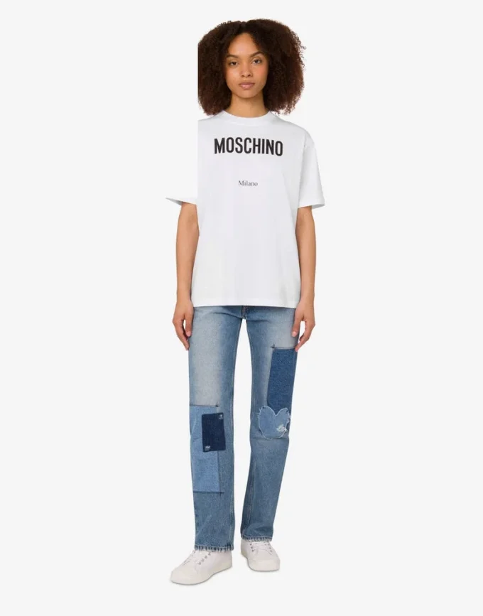 Printed organic cotton jersey T-shirt