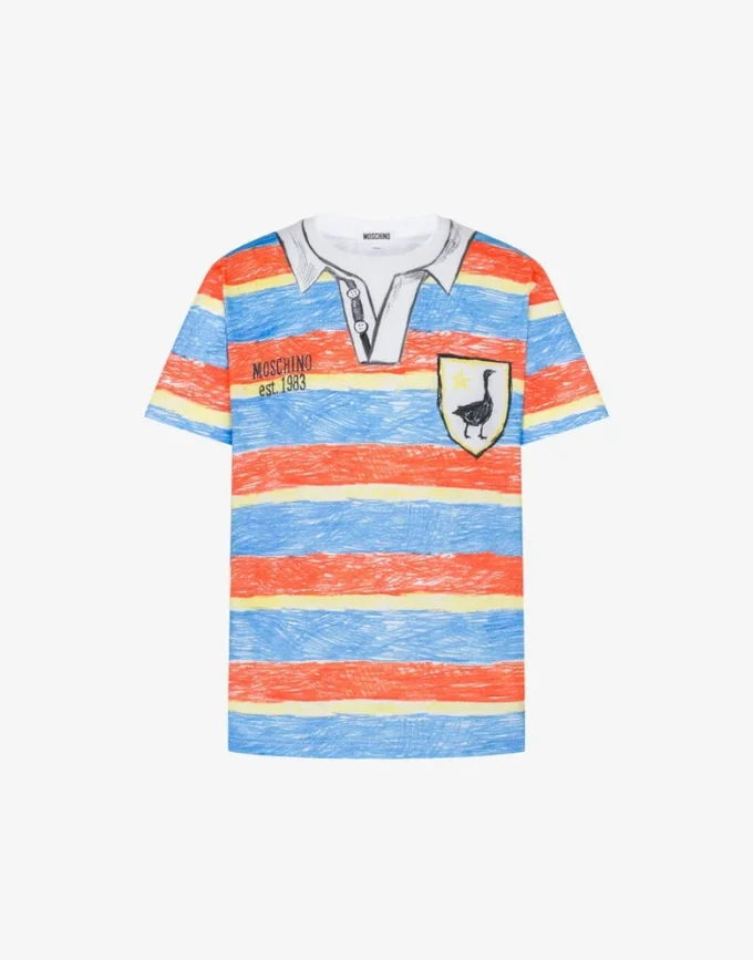 Printed organic cotton jersey T-shirt