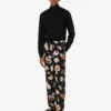 Printed satin pants
