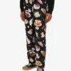Printed satin pants