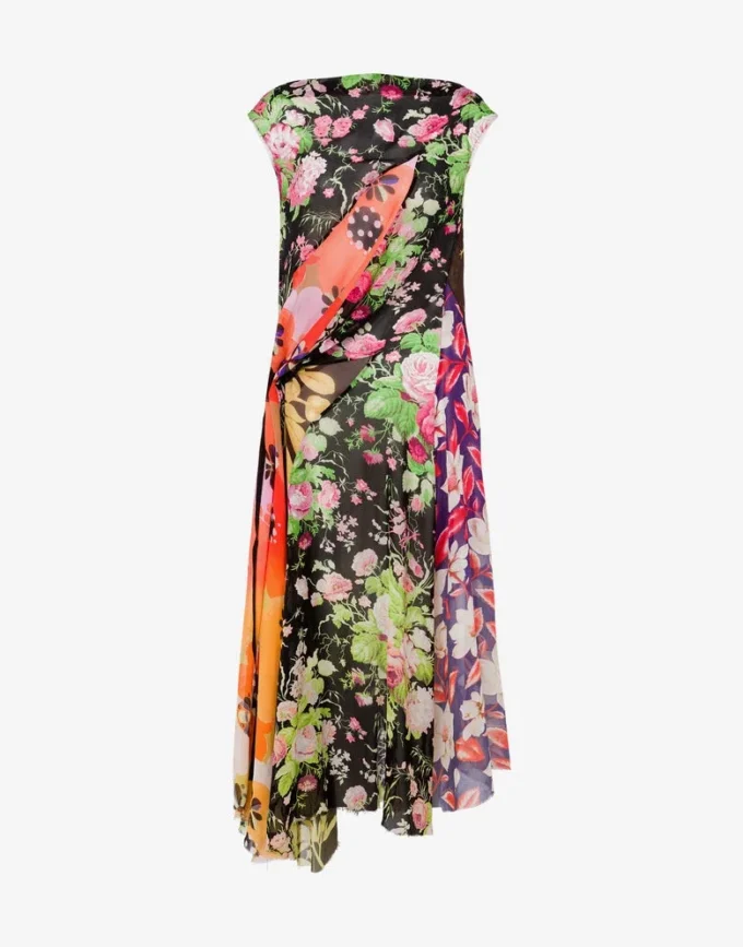 Printed silk georgette dress