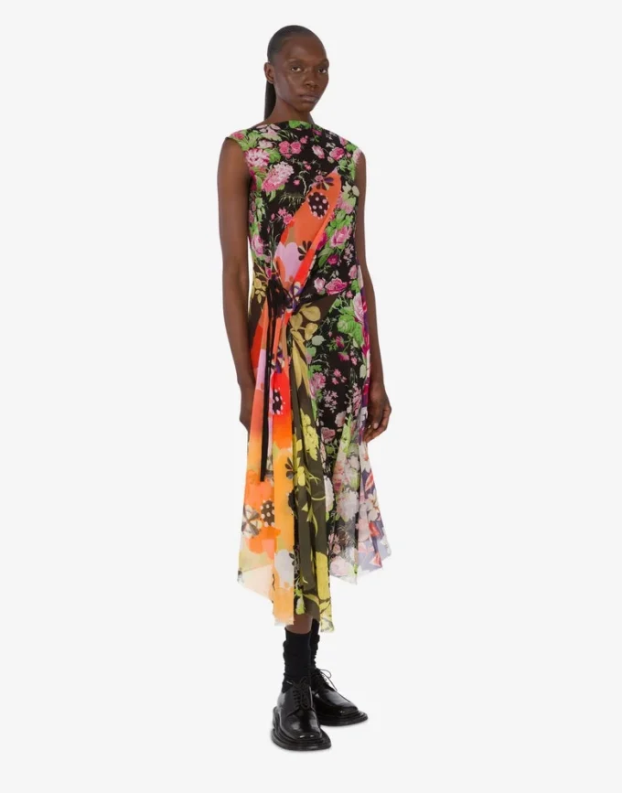 Printed silk georgette dress