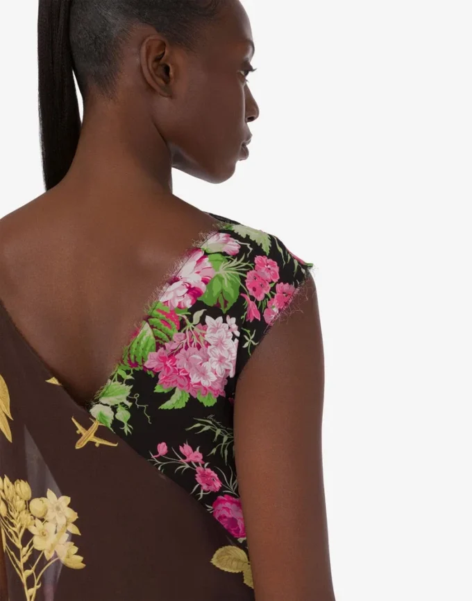 Printed silk georgette dress