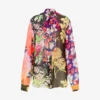 Printed silk georgette shirt