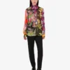 Printed silk georgette shirt