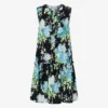 Printed silk satin dress