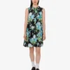 Printed silk satin dress