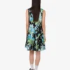 Printed silk satin dress