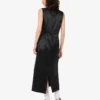 Printed silk satin dress