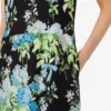 Printed silk satin dress