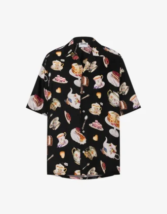 Printed silk satin shirt Printed silk satin shirt