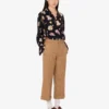 Printed silk satin shirt