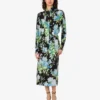 Printed silk satin shirt